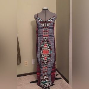 Francesca’s Long dress with beautiful pattern